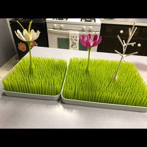 Boon lawn countertop drying rack with accessories